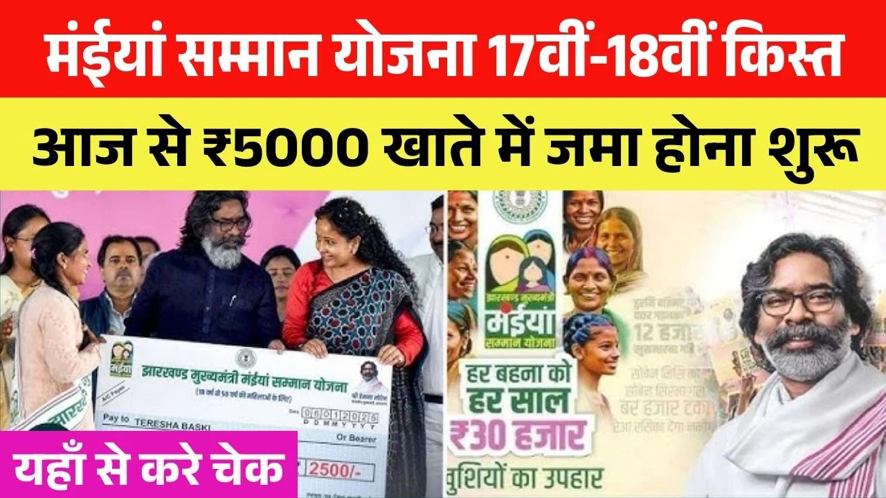 Maiya Samman Yojana 17th 18th Kist Today Paisa Jari